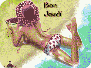 Gif animé Bon jeudi plage